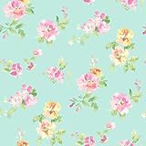 チェサピークhas54595 Captiva Aqua Floral Toss壁紙