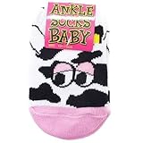 [新生児靴下]ベビーアンクルソックス/COW FACE/うし柄フェイス