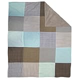 Trend Lab Cocoa Mint Multi-Patched Receiving Blanket by Trend Lab