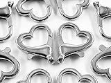 カニカン ハート 大 22x26 シルバー 10個 金具 留め具 アクセサリー ストラップ パーツ 金具 ファイニエ AP1056