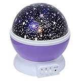 Autotime 星空ライト 　水晶魔球　投影ランプ 　雰囲気作り　プロジェクタードーム　ロマンチックなLEDライト（パープル）