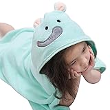 ベビー用　バスタオル　クローク　ブランケット　キッズ用　タオル　フード付き　カートン　動物　可愛い　多機能 (象)