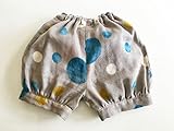 bebe couture(ベベクチュールベビー用品専門店)日本製かぼちゃパンツグレーランダムドット・コットンダブルガーゼ100％