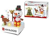 NightライオンTech Miniブロックおもちゃクリスマス雪だるまクリスマスの音楽 – 290個Brick Toyギフトfor Kid