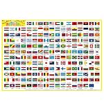 世界の国旗 シール 198カ国+欧州旗 5シート 学習 国名入り 小学生 自由研究 万博 スタンプ帳 小型サイズ ミニ ステッカー 万国旗 ND-0233-R02-5sheets