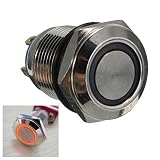 Sndy 12 mm 2a/36VAC 金属プッシュボタンスイッチ防水フラット LED ライトスイッチ
