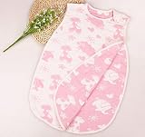 Dot-RIce 6重より柔らか ガーゼスリーパー 肌触り抜群 ベビーサイズ 40cm*60cm (D)