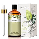 PHATOIL 天然100% アロマオイル バニラ 100ml エッセンシャルオイル 精油 バニラオイル プレゼント アロマディフューザー用
