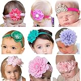 Emithaベビー美しいフラワーヘッドバンドヘアアクセサリー – 9ピース