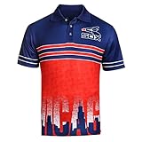 MLBメンズレトロラグランポリSkyline Polo M ブラック