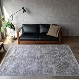 サヤンサヤン ヴィンテージ風 クラシック柄 シャルム ラグマット 1.5畳 140×200 ベージュ