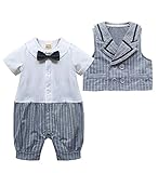 ベビー キッズ 赤ちゃん 子供服 洋装フォーマル 紳士風 男の子 半袖 カバーオール ロンパース 春夏 結婚式 お宮参り 七五三 節句 入園式 入学式 出産祝い ギフトxw004