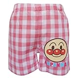 2014年 夏物 アンパンマン ギンガムチェック４分丈パンツ ANPANMAN ピンク◇80cm