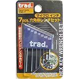 （業務用10セット）TRAD 六角レンチセット/作業工具 【マイクロインチサイズ/7個入】 TMI-7 〔業務用/DIY用品/日曜大工/スパナ〕