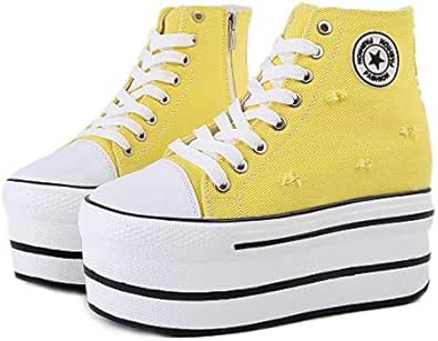 スニーカー レディース 厚底 インヒール 美脚 おしゃれ シンプル靴 歩きやすい 厚底スニーカー スニーカー Amazon