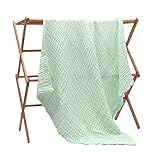 Onuneed　6重ガーゼ ベビーバスタオル　タオルケット　90cmx116ｃｍ　6層 コットン ソフト　BW34-S1 (緑)