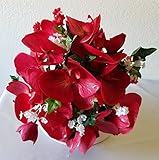 レッドリアルタッチOrchidブライダルウェディングブーケ&ブートニア 12" Bouquet レッド