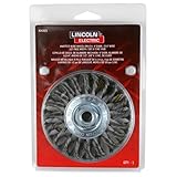 Lincoln Electric KH305 Knotted Wire Wheel Brush, 20000 rpm, 4 Diameter x 1/2 Face Width, 5/8 x 11 UN