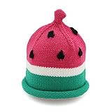 Three sheep ニット帽 毛糸 厚手 かわいい 赤ちゃん キッズ 男の子 女の子 秋冬 防寒 西瓜柄 暖かい 防風