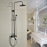 Rozin ®高級バスルーム浴槽シャワー蛇口セット8インチ雨シャワーヘッドハンドスプレーオイルはブロンズ