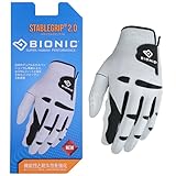 BIONIC(バイオニック) ゴルフグローブ ステイブルグリップ2.0 ナチュラルフィット メンズ BIG180 左手用 ホワイト 23cm
