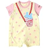 ミキハウス ホットビスケッツ(MIKIHOUSE HOT BISCUITS) ポップコーンホルダー・ショートオール (70cm・80cm) 70cm 黄 (女の子用)