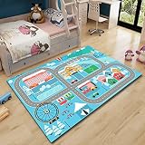 [NHYGDY] プレイマット 折りたたみ 道路シート 50x80cm 道路マット プレイシート レジャーシート キッズ 道路ラグ マップ 折り畳み 赤ちゃん 男の子 床 保護シート おしゃれ カラー かわいい 雑貨 インテリア 宇宙柄 ロードマップ フロアマット