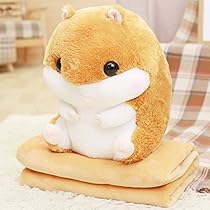 クソハムちゃん 中国限定 ぬいぐるみ ブランケット 爆暴仓鼠 毛毯抱枕 Amazon.co.jp: [モケケ] mokeke もけけ 全長約70cm 大 Lサイズ