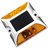 LED ソーラー 充電式 道路表示灯 暗い駐車場 ガーデン 階段などの目印に 防水仕様 車が上に乗っても壊れない耐荷重 省エネ 耐久性 低温性能