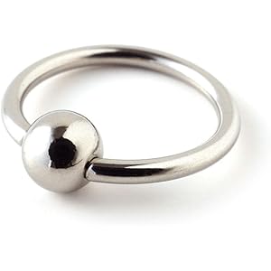 From da Phactory 12G 14G 16G 18G 軟骨ピアス キャプティブビーズリング ボディピアス サージカルステンレス ヘリックス トラガス ロブ (12G 内径12mm ボール4mm)