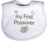 Raindrops Embroidered Bib, My First Passover, Blue by Raindrops