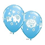 7 ct It 's A Boy Elephants Blue 11 " Latex BalloonsベビーシャワーデコレーションGood品質