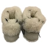 FURFURMOUTON ベビー ムートンルームシューズ 赤ちゃん こども キッズ Baby ベビー靴 室内履き ふわふわ もこもこ かわいい 暖かベビーシューズ SMB812 (ライトグレー)