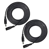 DZYDZR 2個 黒DC プラグ電源供給ケーブル 長さ5m 男性 - 女性コネクタ ジャック 5.5 X 2.1 mm 電源コード延長コード ACアダプター電源 LEDテープ CCTVカメラ用(外径