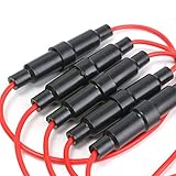 YOKEL 5pcsスクリュータイプワイヤ 5×20mmインラインヒューズホルダ