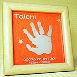 天使の手　小さなガラスメモリアル (オレンジ)