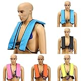 べホー 大人マニュアルインフレータブルライフジャケットセーリングボートセキュリティ水着ベスト5色