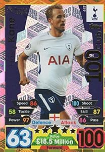 Match Attax 17 / 18ハリー・ケイン100クラブカード# 447 – トッテナム2017 / 18