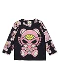 (マイファーストヒステリック) MY FIRST HYSTERIC SWEETY TEDDY MINI総柄 ラグラン切替長袖Tシャツ 100cm ブラック