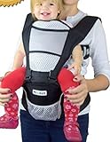 Nimnyk Baby Sling Carrier Ergonomics Lightweight Hipseat with Lumbar Support, 4 in One Back 2 Front 