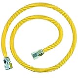BrassCraft CSSC22-60 P 3/4-Inch FIP x 3/4-Inch FIP x 60-Inch ProCoat Gas Appliance Connector, 5/8-In