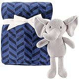 Hudson ベビーフラシ天毛布 One Size ブルー 51117_Elephant