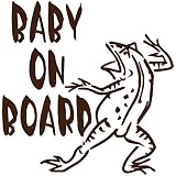 TREZ BABY ON BOARD 鳥獣戯画 カエル かえる 蛙 ステッカー 鳥獣人物戯画 ステッカー 【BABY IN CAR】 (ブラウン)