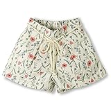 (ブランシェス) branshes ボタニカル花柄ショートパンツ 80cm アイボリー