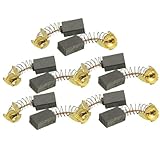 uxcell　カーボンブラシ　12.3 x 7.9 x 5.4mm　ブラック　ゴールドトーン　5ペア入り