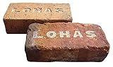 文字入りレンガ 刻印 レンガ ブロック 【LOHAS （アルファベット）６個入り】 アンティークレンガ （ 耐火レンガ ） 。 古レンガ 煉瓦 。