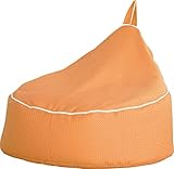 ワッフル 洋梨ビーズソファー (オレンジ) 【ビーズクッション/1人掛け/日本製】