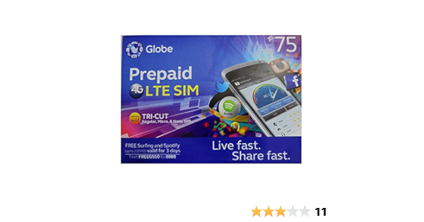 Amazon Co Jp フィリピン用 プリペイド Simカード Globe 4g Lte Sim Prepaid Lte Philippines Sim Card 家電 カメラ