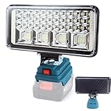 LED作業灯 投光器 ワークライト コードレスワークライト マキタのバッテリーとの互換性あり 14.4V /18V 5700LM 120W 集魚灯 2つの出力充電ポート 停電 夜間作業 夜釣り 夜間工事 アウトドア 防災照明 7in (電池なし)