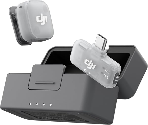 DJI Mic Mini 2 (1 TX + 1 Mobile RX + Charging Case), Lavalier Wireless Vlogging Mic for iPhone/Android/Camera, Bluetooth Microphone, Live Streaming, Plug-and-Play, 24h Battery, Noise Cancelling - 1
